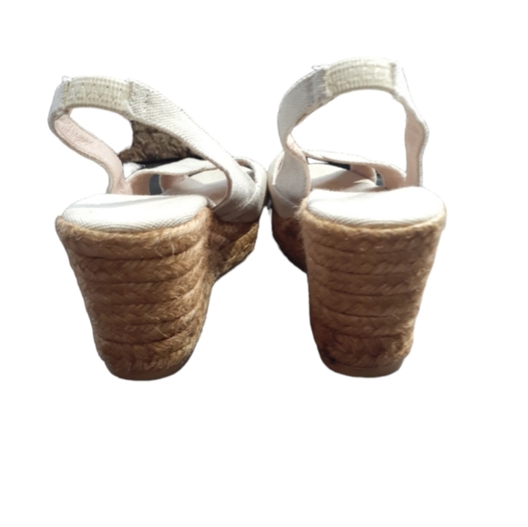 Viscata Barcelona Womens Llansa Canvas Espadrille Sandal Wedges Beige Size EU 37 - Picture 4 of 9